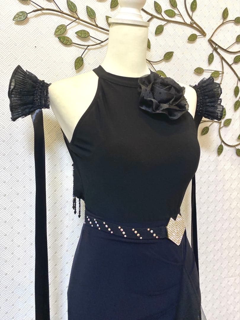 社交ダンス★レッスンウェア★レオタード★ベルト★フロート★スカート