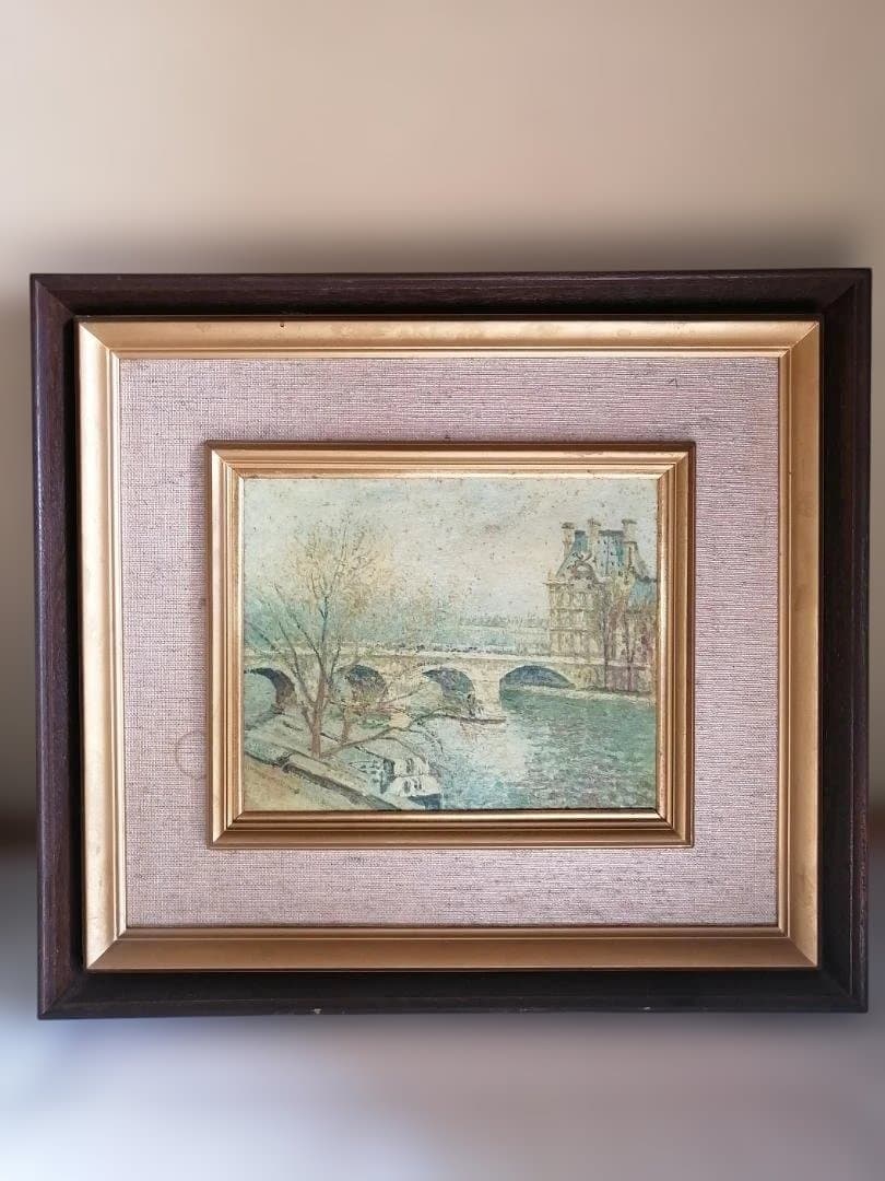 複製画　カミーユ・ピサロ「ポン・ロワイヤルとパヴィヨン・ド・フロール」」