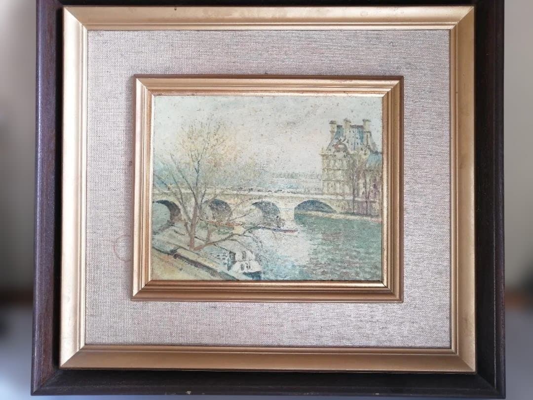 複製画　カミーユ・ピサロ「ポン・ロワイヤルとパヴィヨン・ド・フロール」」