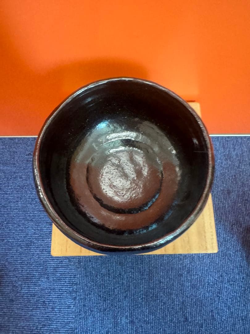 1870 茶碗　佐々木松楽造　大徳寺　高橋悦道箱書　黒楽茶碗　茶道具　未使用