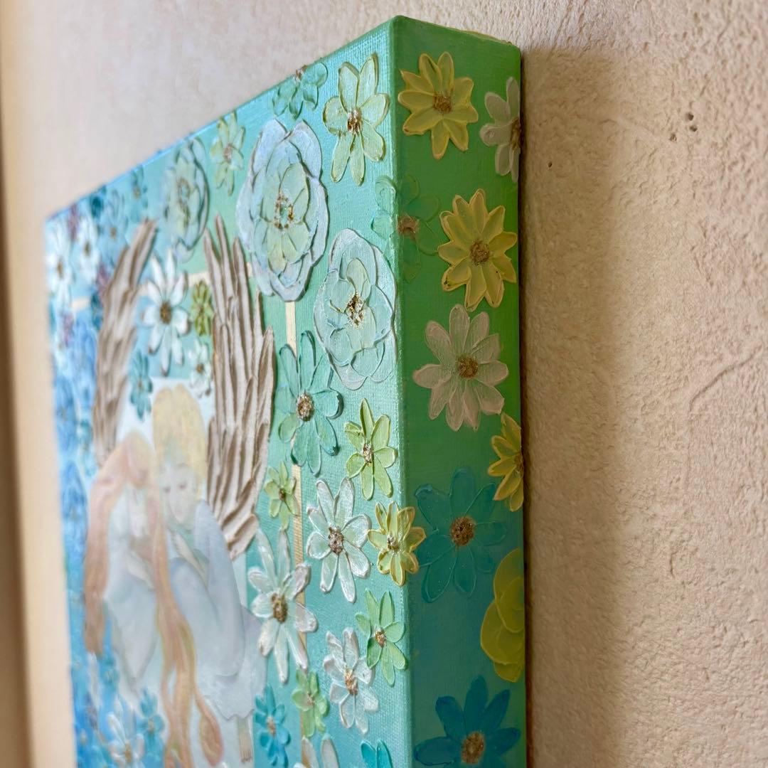 天使の安らぎ 原画｜テクスチャーアート・癒しのインテリア絵画 30cmスクエア