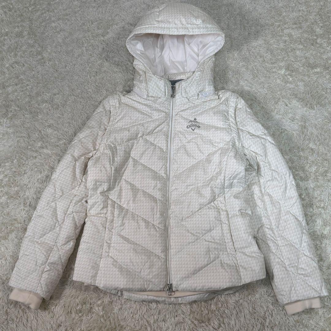 【美品】キャロウェイ　4way　フルジップ　ダウンジャケット　レディース　白　L