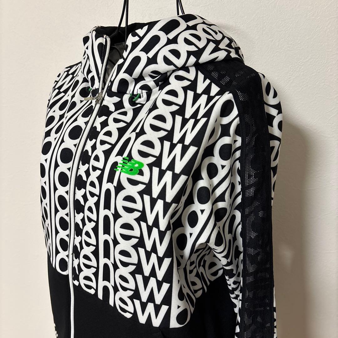 R 美品✨NEW BALANCE ロゴプリントジャケットM