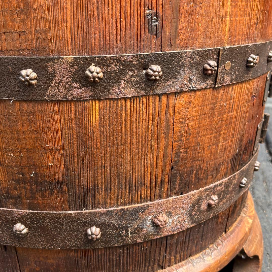 木製樽型収納テーブル バレル型 アンティーク 家具 レトロ