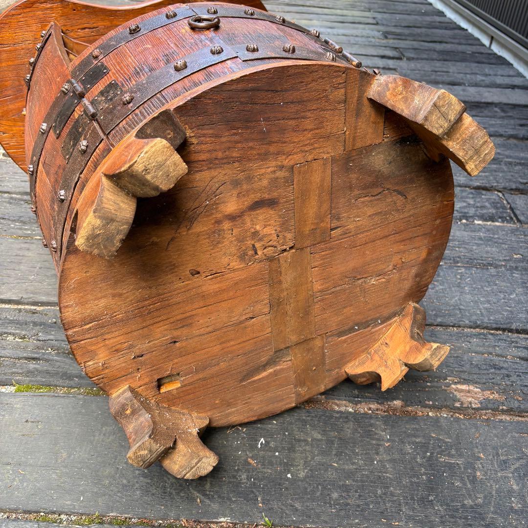 木製樽型収納テーブル バレル型 アンティーク 家具 レトロ