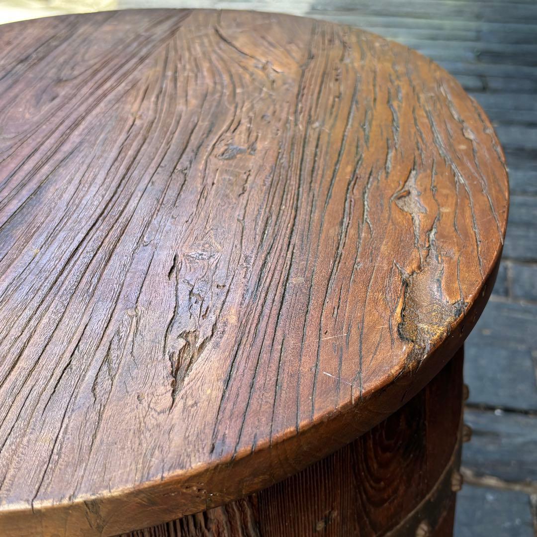 木製樽型収納テーブル バレル型 アンティーク 家具 レトロ