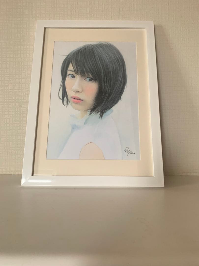 色鉛筆画　美人画　浜辺美波さん似？　①