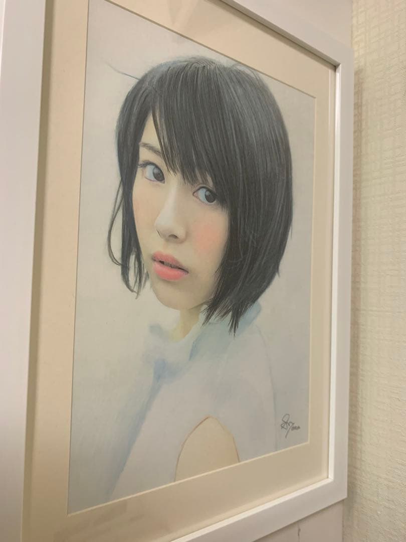 色鉛筆画　美人画　浜辺美波さん似？　①