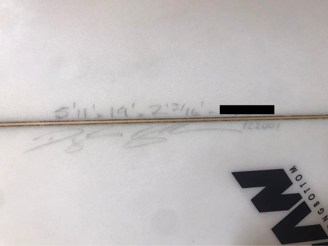 【フィン、パット付き】ビラボン　サーフボード5'11 ディランロングボトム