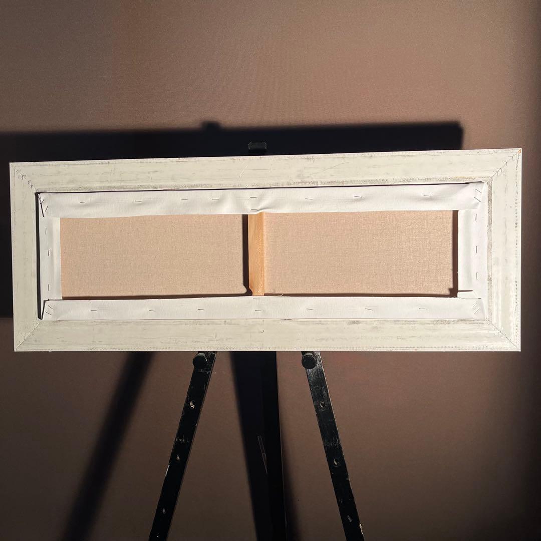 ★秀作★ 手書き油絵 クロード・モネ 睡蓮の池 黄金色 絵画 額付き 油彩画