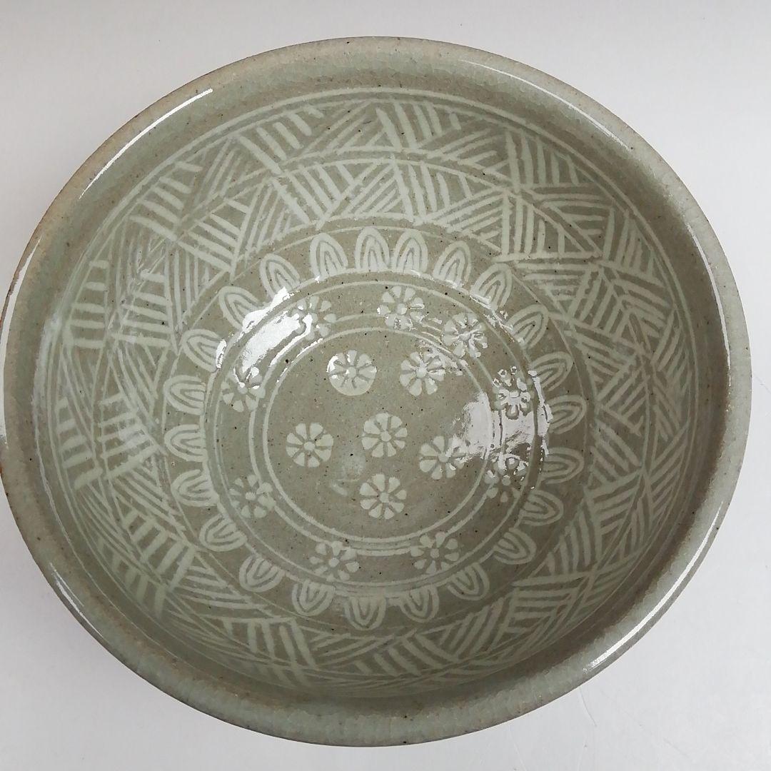 Ｔ９２０　数茶碗　十客『三島　数茶碗』『阿漕窯　翠峯 造』　共箱　茶道具