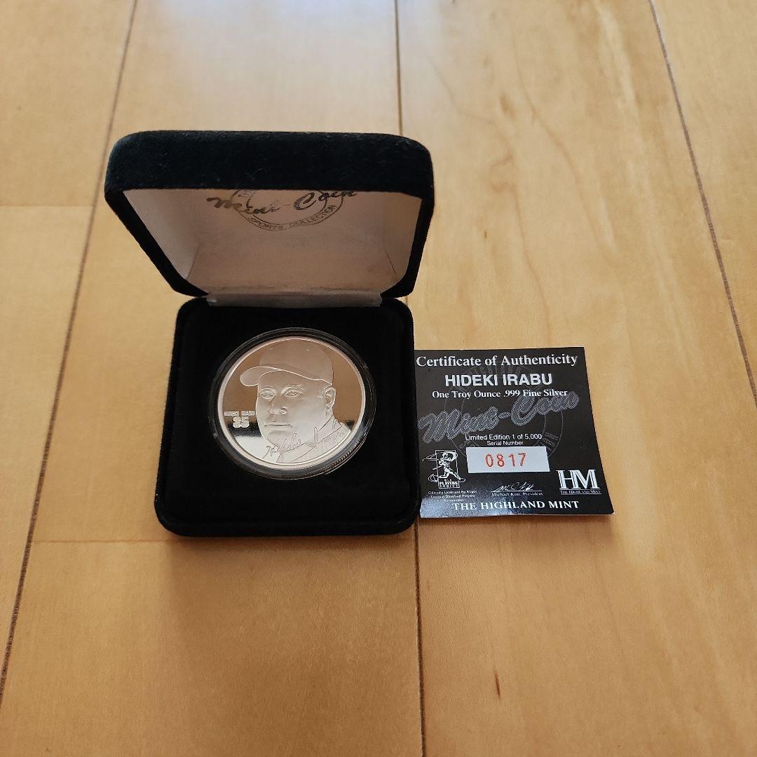 伊良部秀輝 純銀 シルバー硬貨 .999ファインシルバー