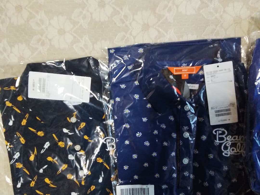 渋野日向子 半袖ポロ3着 ①チューリップ 黒 ②ポピー 濃紺 ③ブルー青