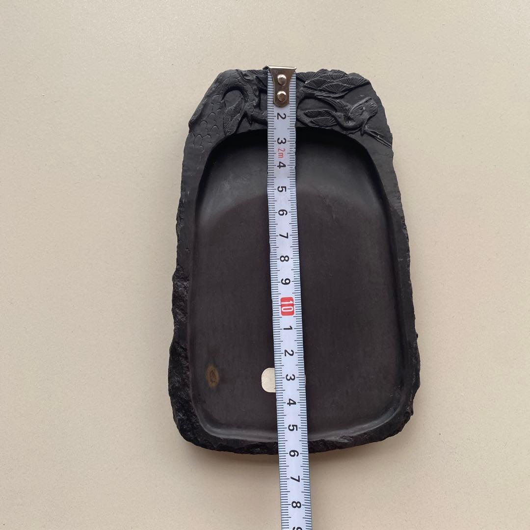 端渓硯　硯　端渓　書道　松　鷺　鶴