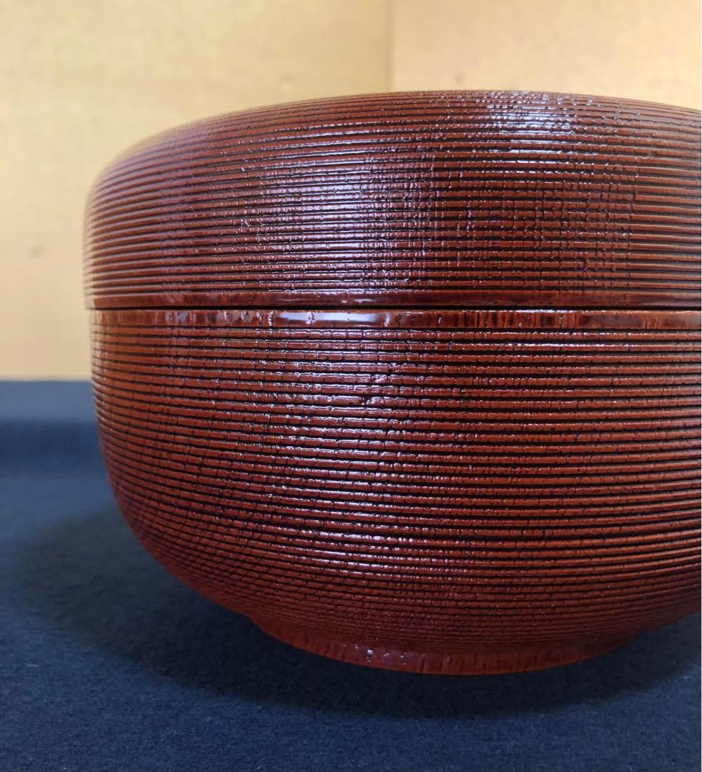 《R》輪島塗 糸目 食籠 喰籠 菓子器 塗師 静峰 共布 共箱 260116き4
