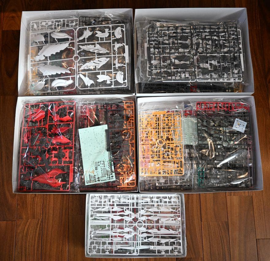 ガンプラMG、RG 5点