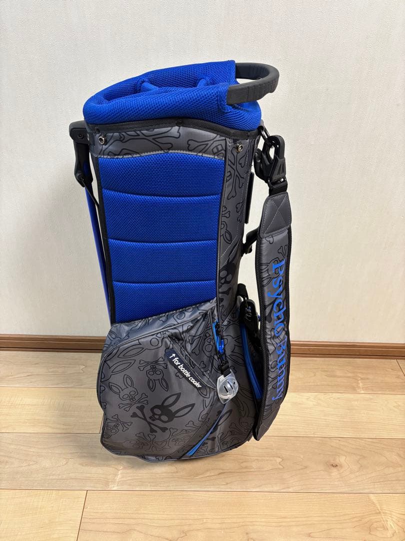 Psycho Bunny キャディバッグ ライトウェイト ブラック/ブルー
