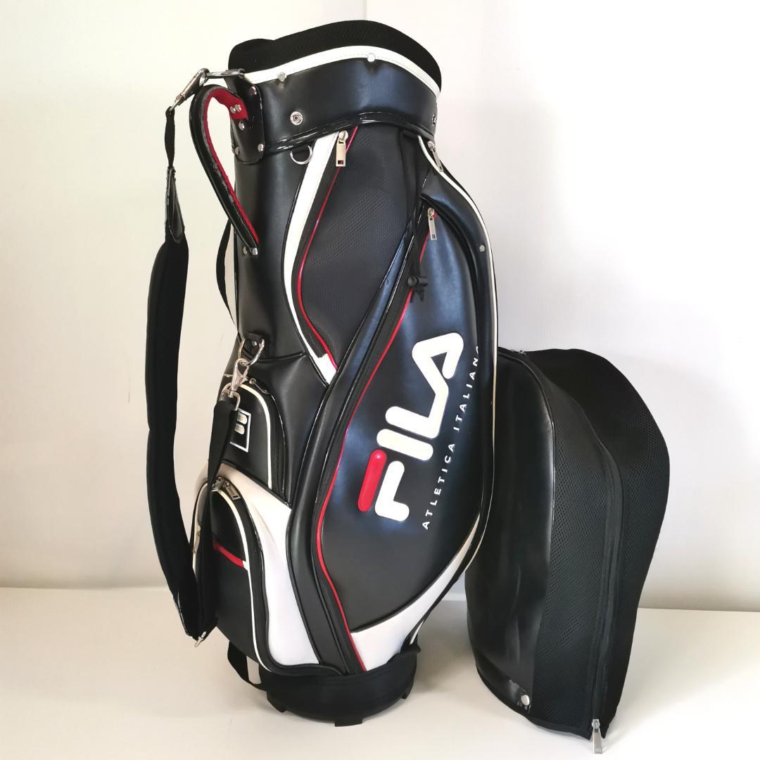 FILA フィラ キャディバッグ ゴルフバッグ ブラック 男女兼用