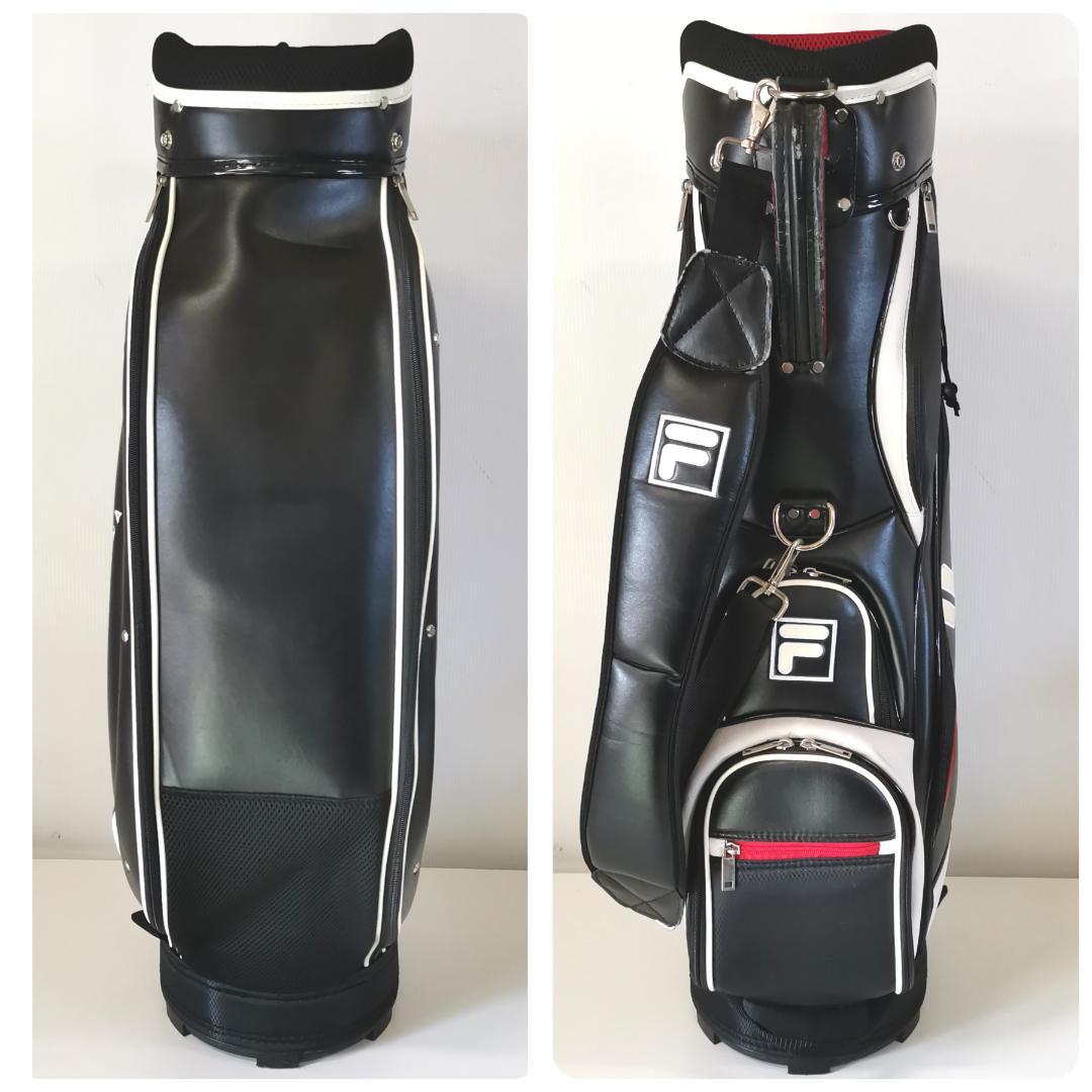FILA フィラ キャディバッグ ゴルフバッグ ブラック 男女兼用