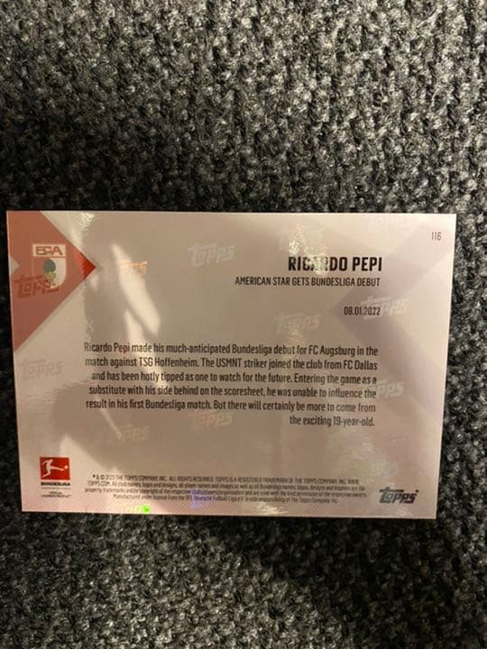 topps リカルド•ペピ　ベースカード