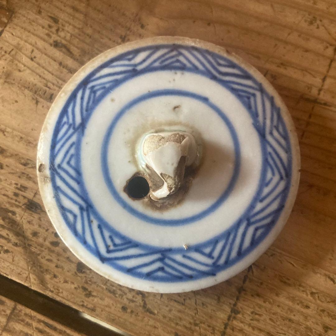 急須　茶壺　中国古玩　清　景徳鎮　蛍手　煎茶　中国茶　民藝　骨董　アンティーク