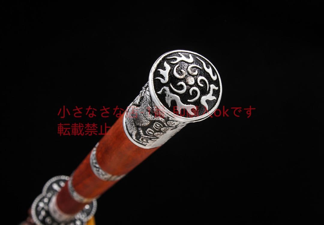 康熙戦刀銀色の百錬模様鋼  古兵器 武具 刀装具 日本刀 模造刀 居合刀