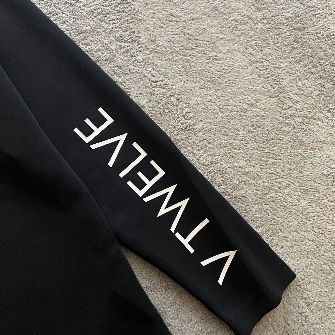 V12 ヴィトゥエルブ 現行　モックネック　長袖シャツ　ハイネック　ブラック　黒