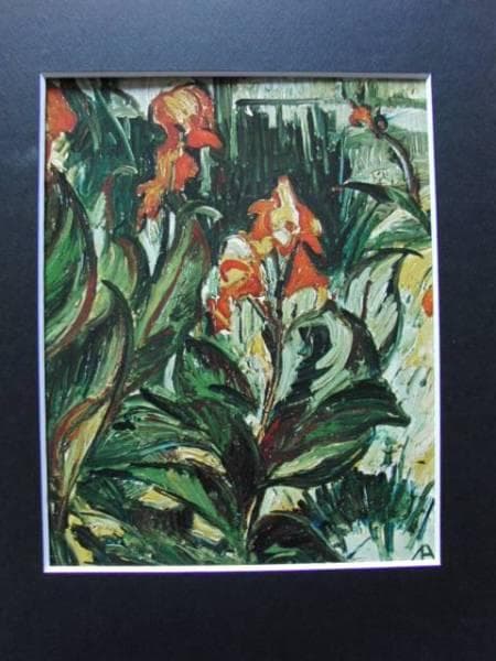 AFFANDI（アファンディ）、カンナ、希少大判画集画、新品額装付