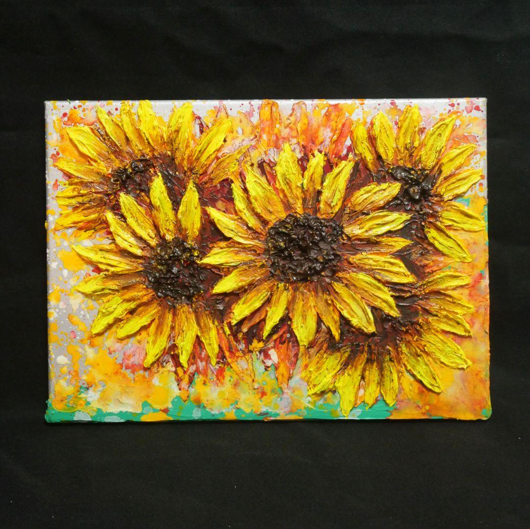 油絵 油彩 油彩画 絵 絵画【真夏の花】