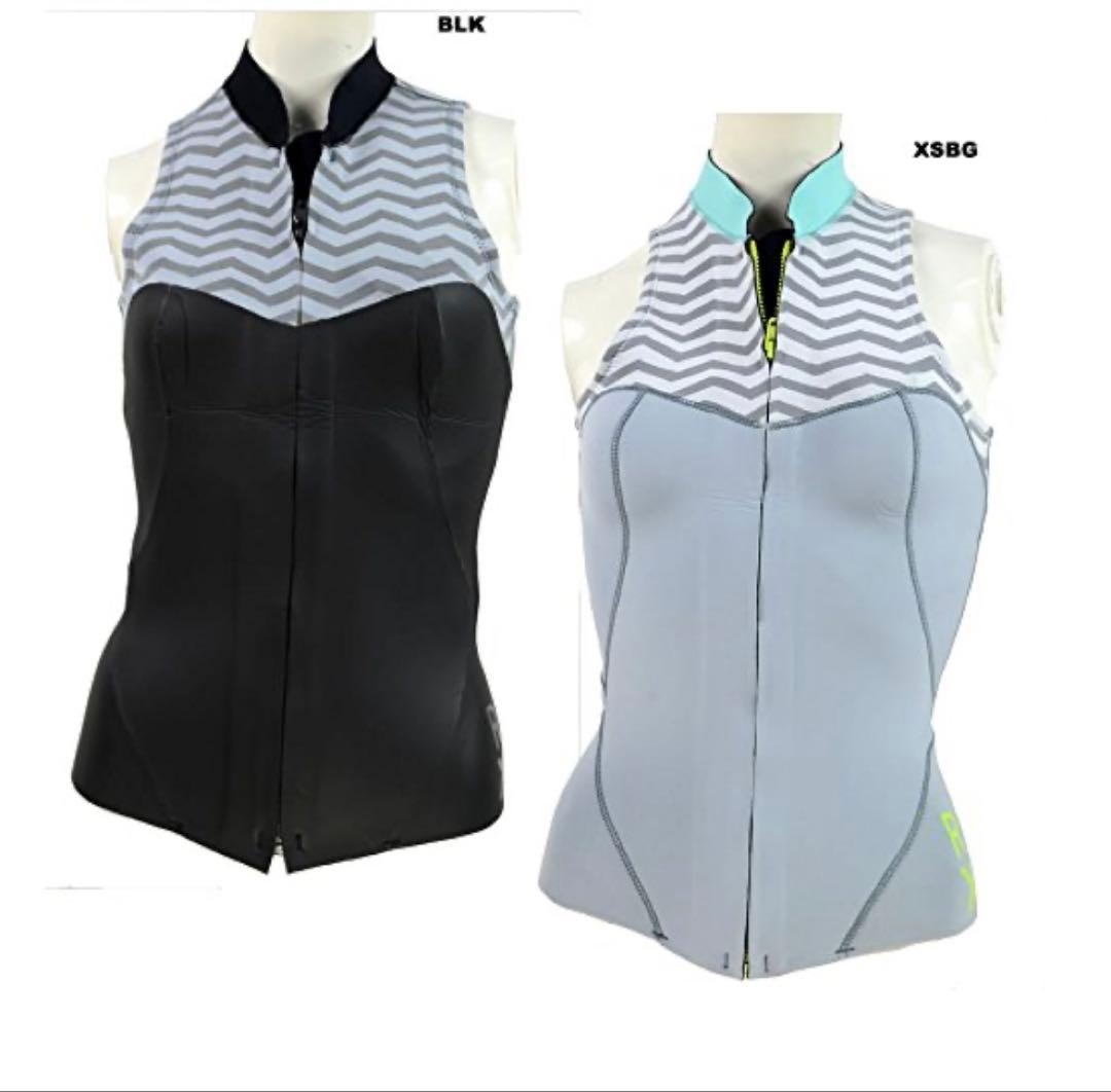 新品　ロキシー♡ROXY フロントジップ タッパー ベスト ウェットスーツ ML