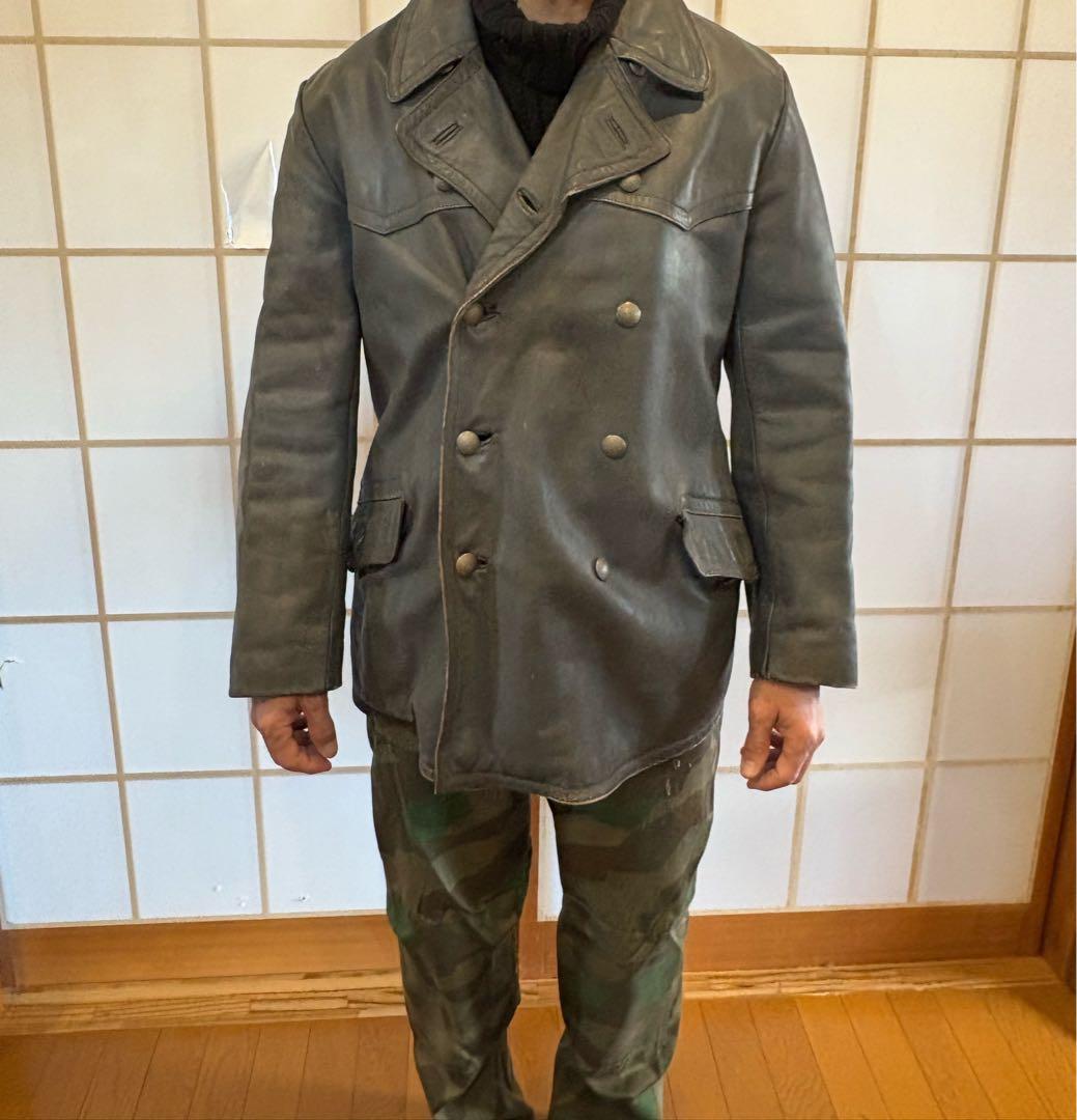 東ドイツ軍本革Pコート実物激レア