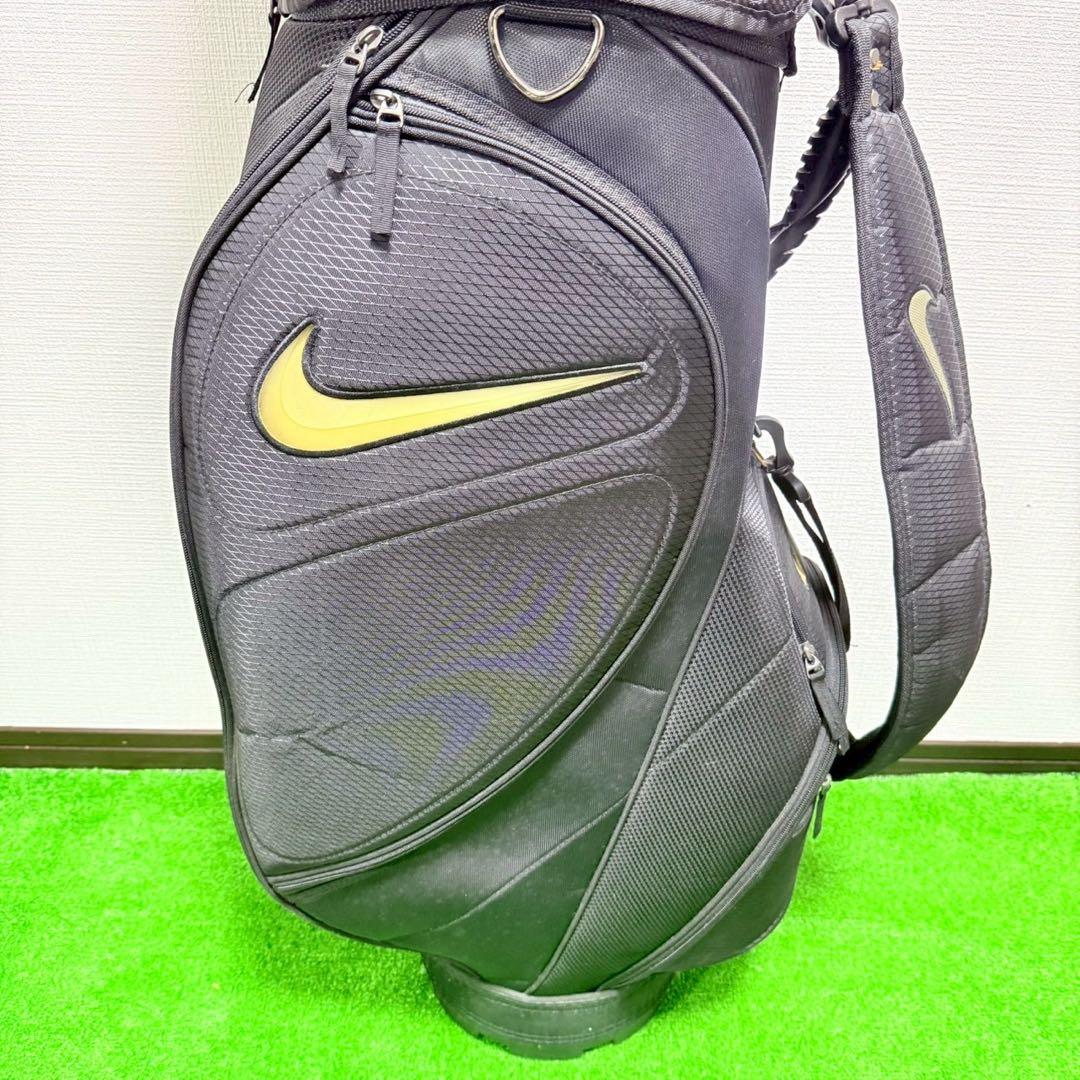 【希少・美品】NIKE ナイキ キャディバッグ ゴールドロゴ フード付