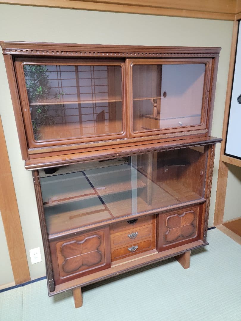 木製　茶箪笥　インテリア　レトロ　ヴィンテージ　和風　アンティーク　キャビネット