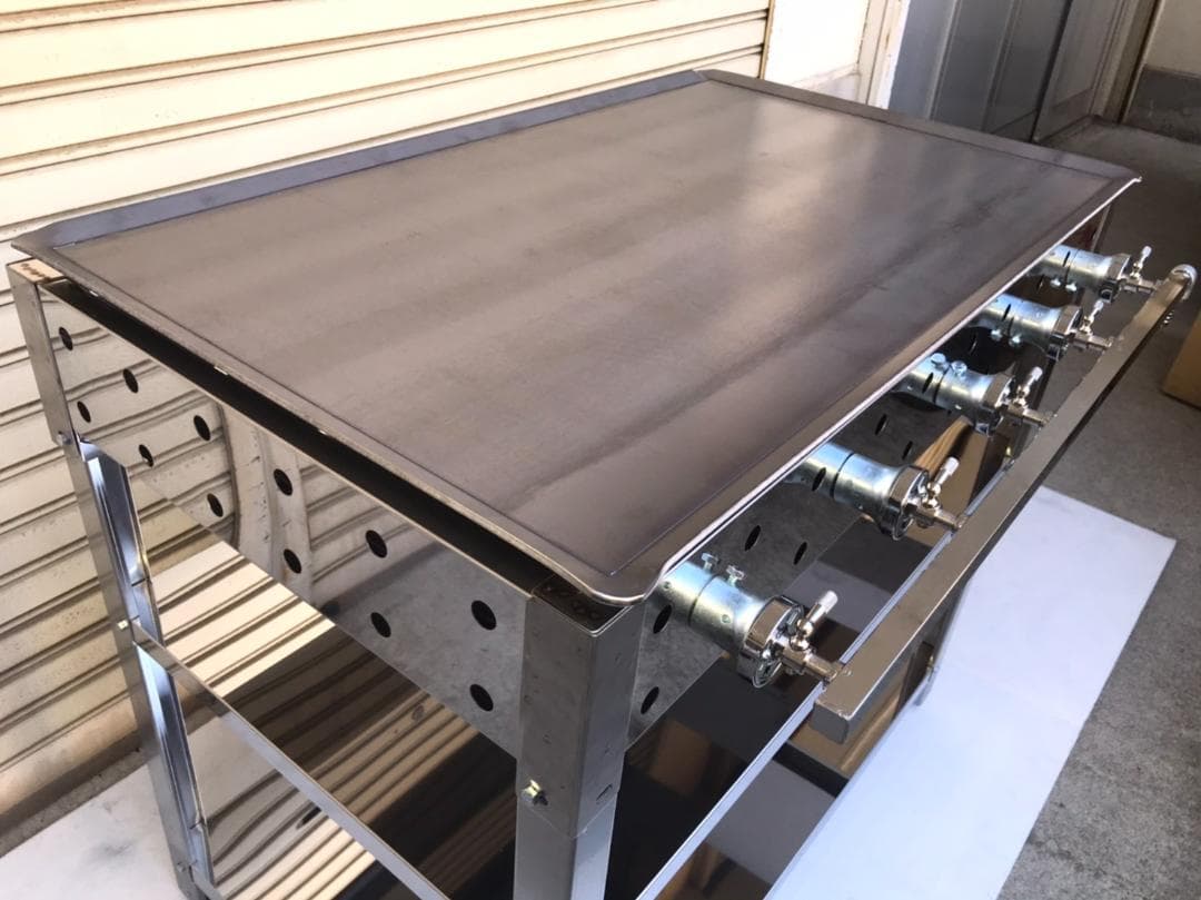 ９０×５５【新品　グリドル　鉄板焼　グリラー】台付　天板１枚　お好み焼きそば　祭