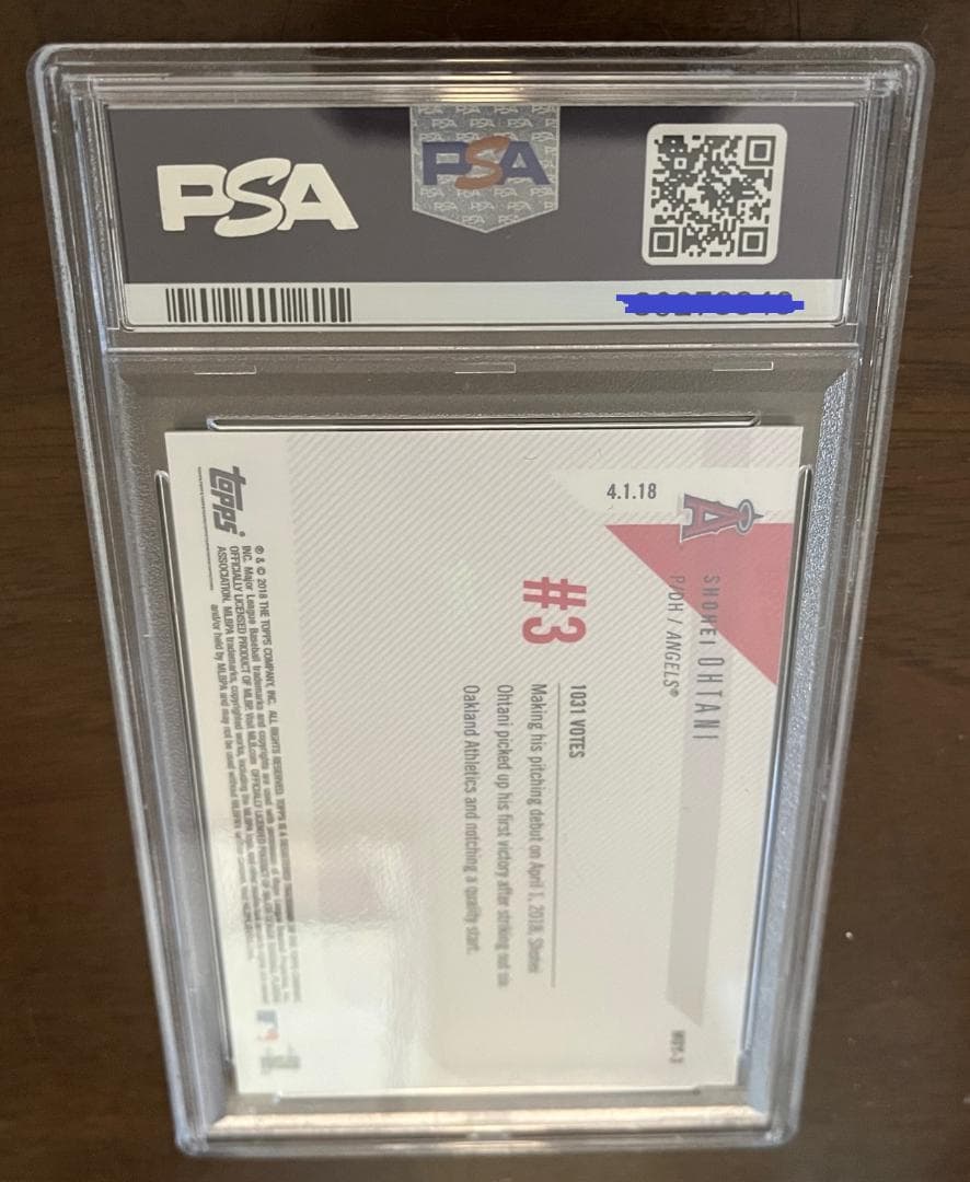 大谷翔平メジャー初登板記念カード TOPPS NOW #MOY-3(PSA8)