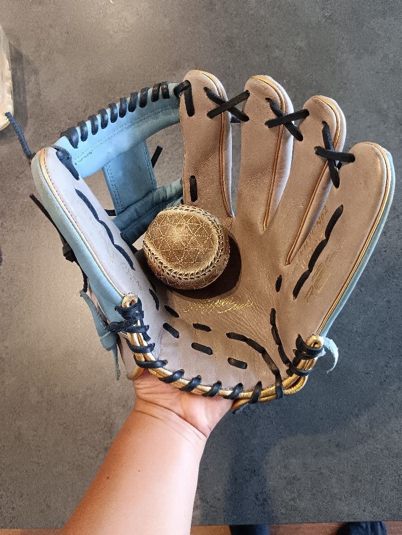 Ｊ*様 Rawlings　ロ－リングス 軟式グローブ ベージュ/青