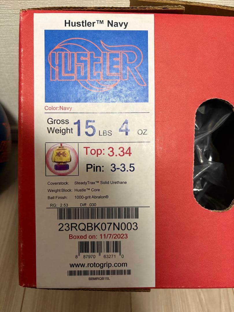 『新品未使用』 ロトグリップ　ハスラーネイビー　15P ボウリングボール