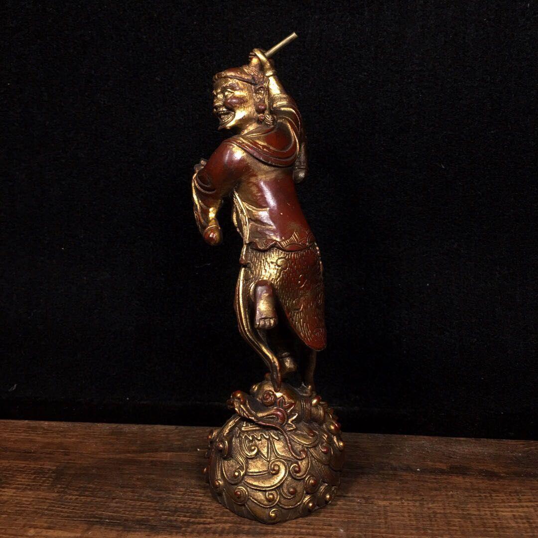 銅器 魁星点斗仏像 家内 仏堂供養 鎮宅 辟邪 開運 風水 招財 置物 工芸品