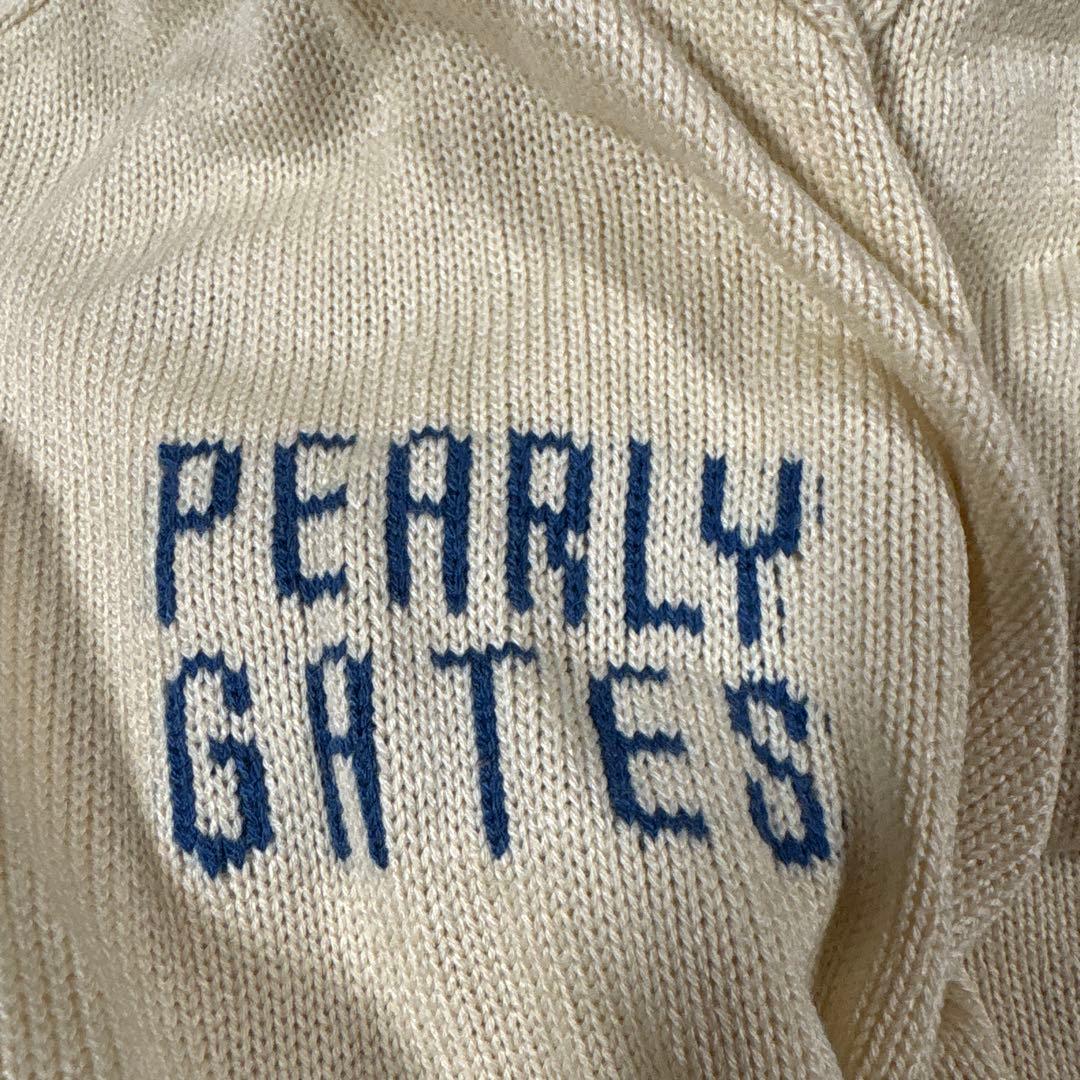 パーリーゲイツ クリーム色 ジップアップセーター 89