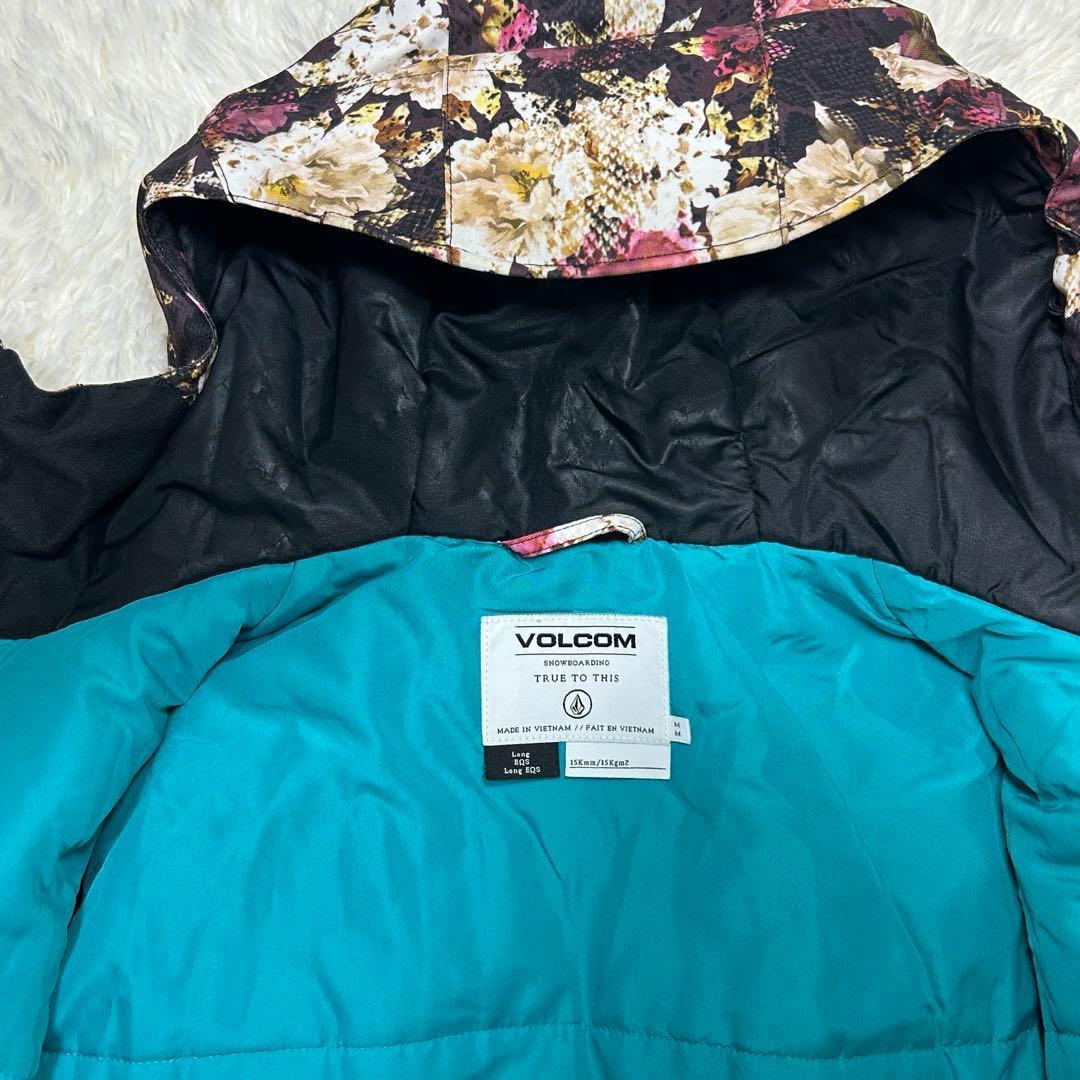 美品　VOLCOM　スノーボードウェア　ジャケット　花柄　M　レディース