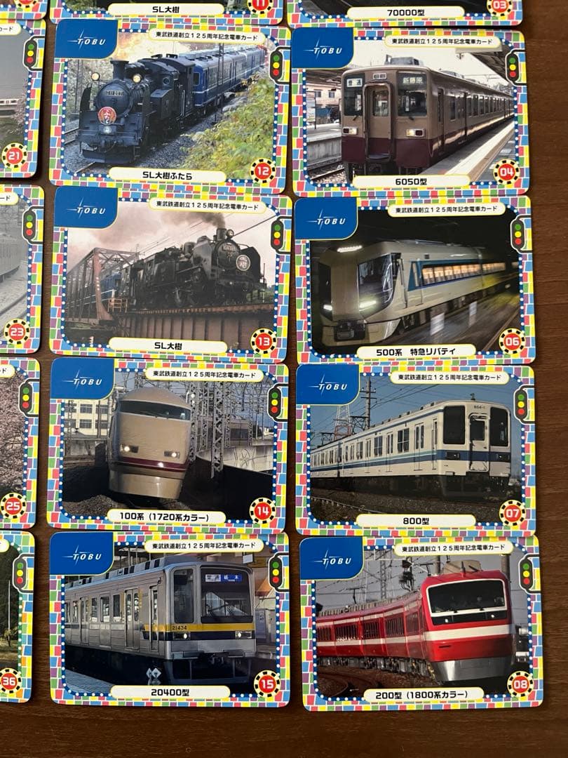 東武　電車　カード　コレクション　125周年　東武鉄道　バラ売り