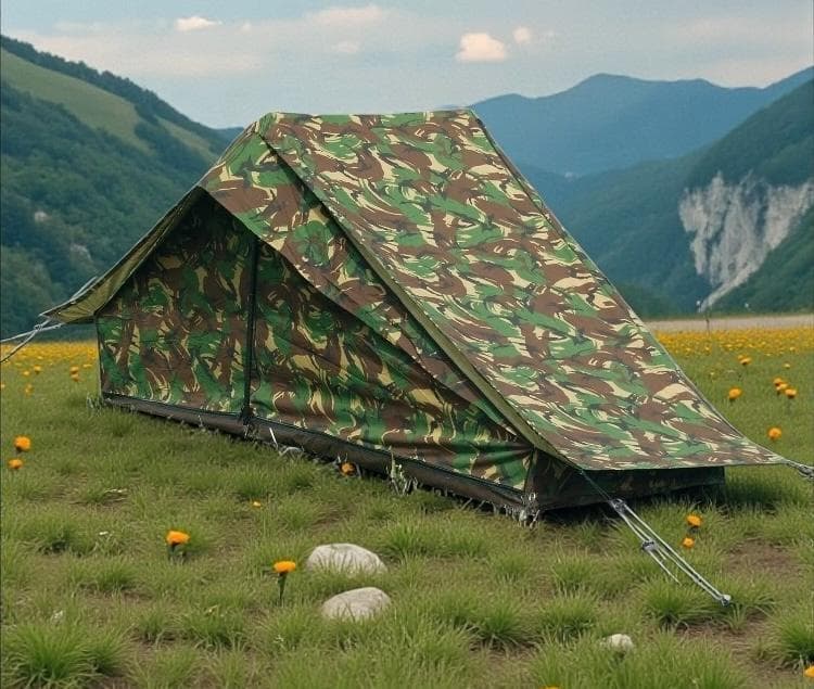 ※軍放出品 ダッチアーミーテント DPMカモ オランダ軍 軍幕 キャンバス 1