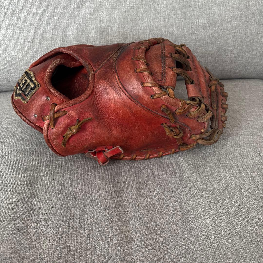 ZETT 赤 キャッチャーミット硬式用　中村モデル