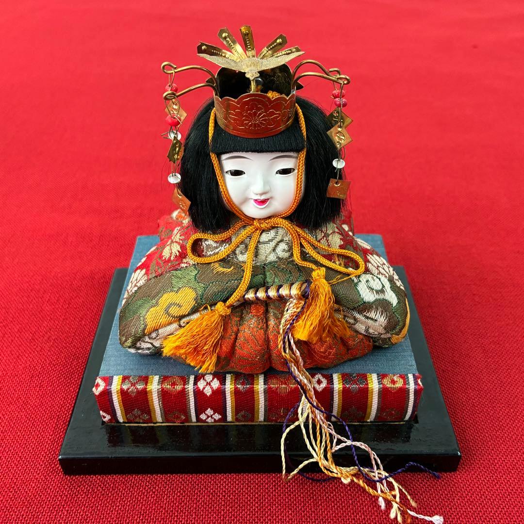 美形！顔良し！昭和初期 木目込みお雛様 15人 コンパクト アンティーク雛人形