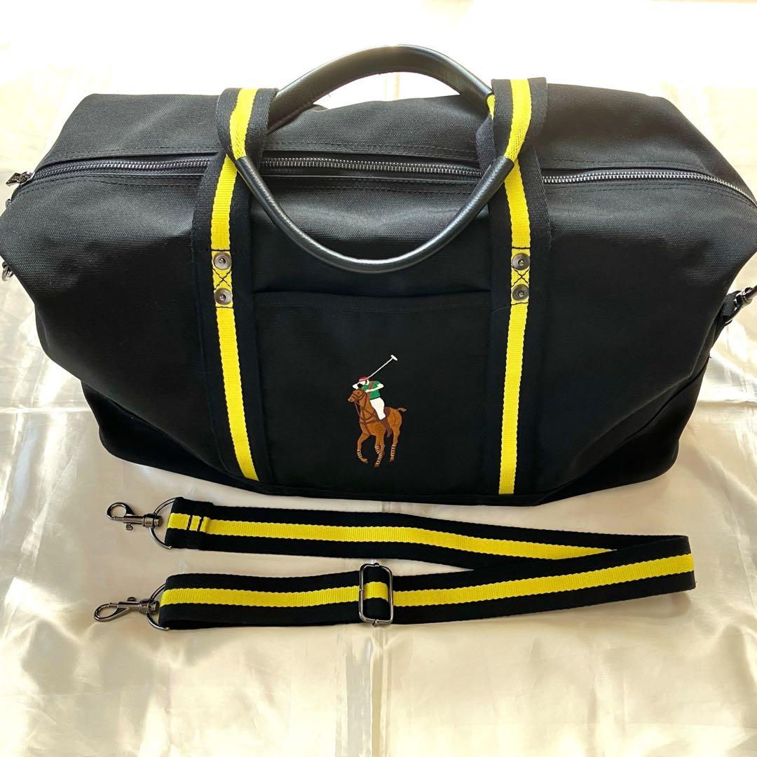 美品　ラルフローレン　ボストンバッグ ショルダーベルト付き