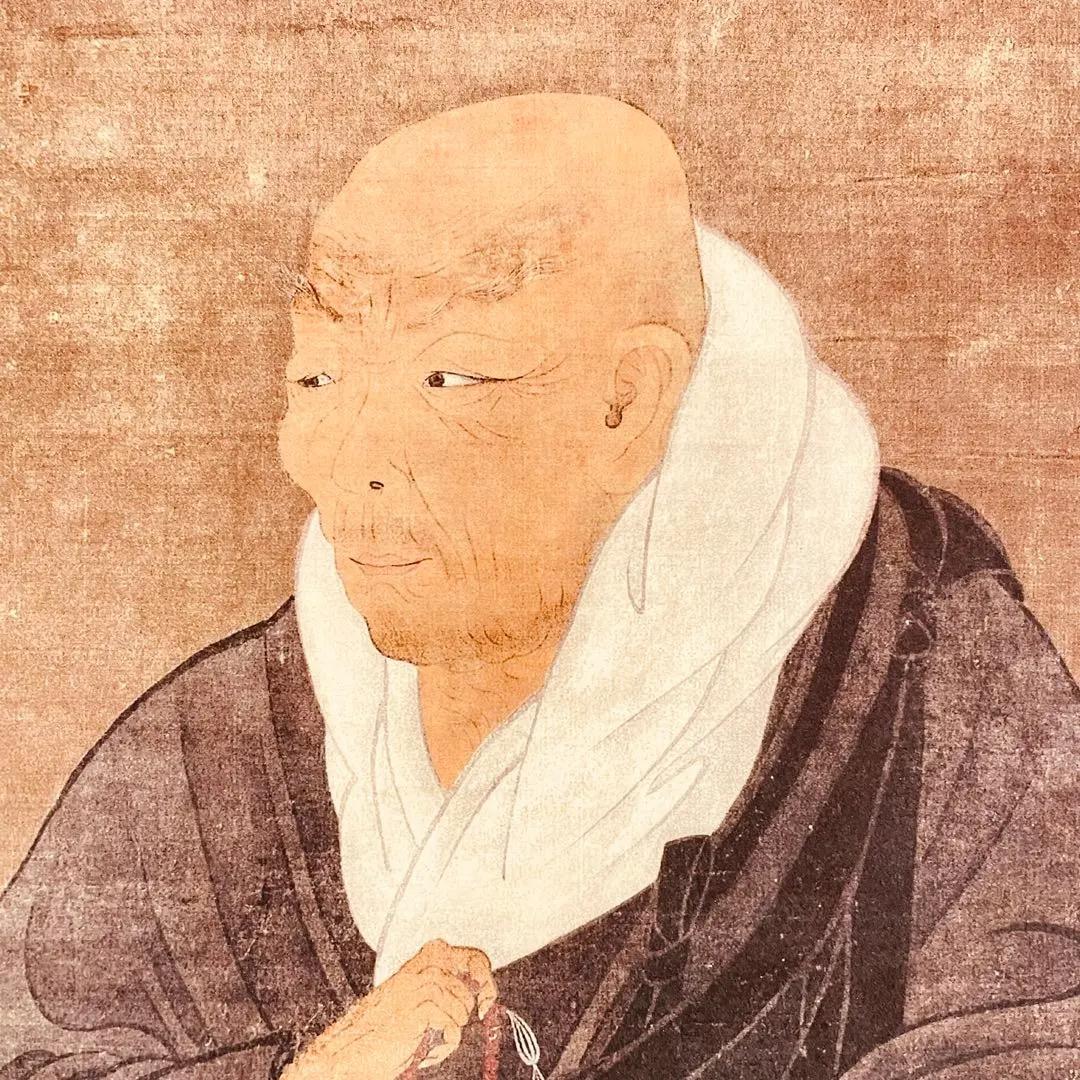 美品 2741「熊皮御影」 重要文化財 紙本 掛軸 浄土真宗