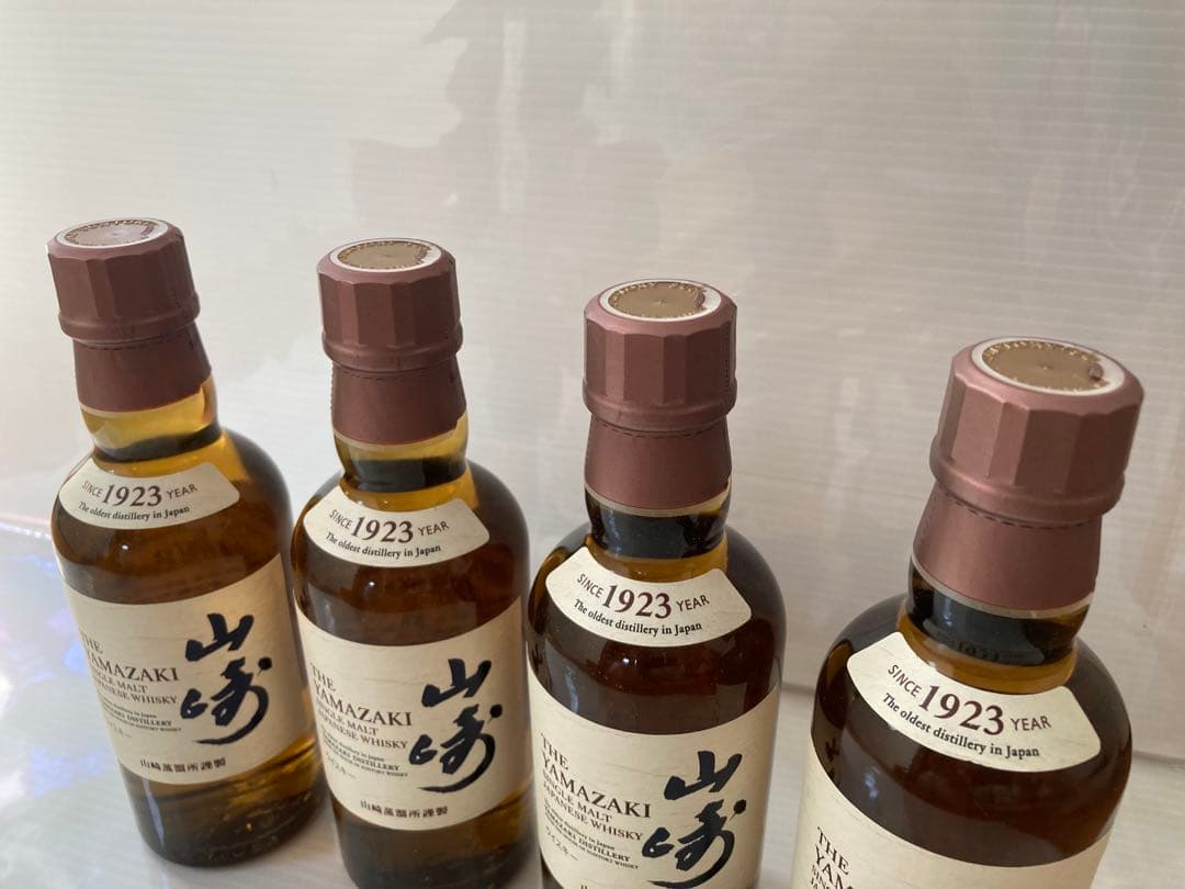 山崎 シングルモルトウイスキー 180ml 43% 4本セット