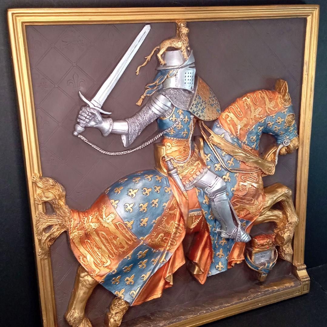 エドワード３世 レリーフ壁掛け彫刻 チョークウェア マーカス・デザイン社アーマー