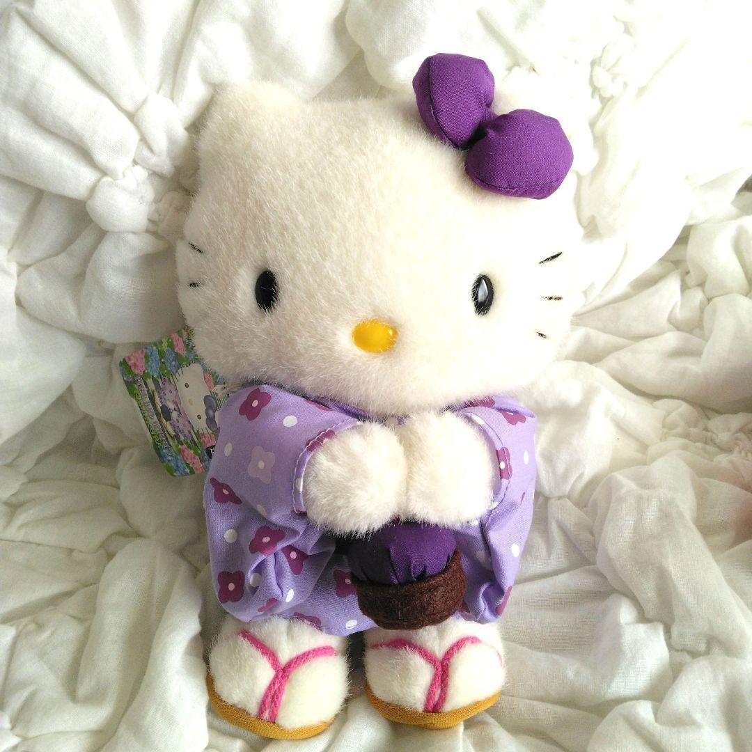 ご当地キティ　鎌倉　ハローキティ　ぬいぐるみ　キティ　サンリオ　あじさい　浴衣