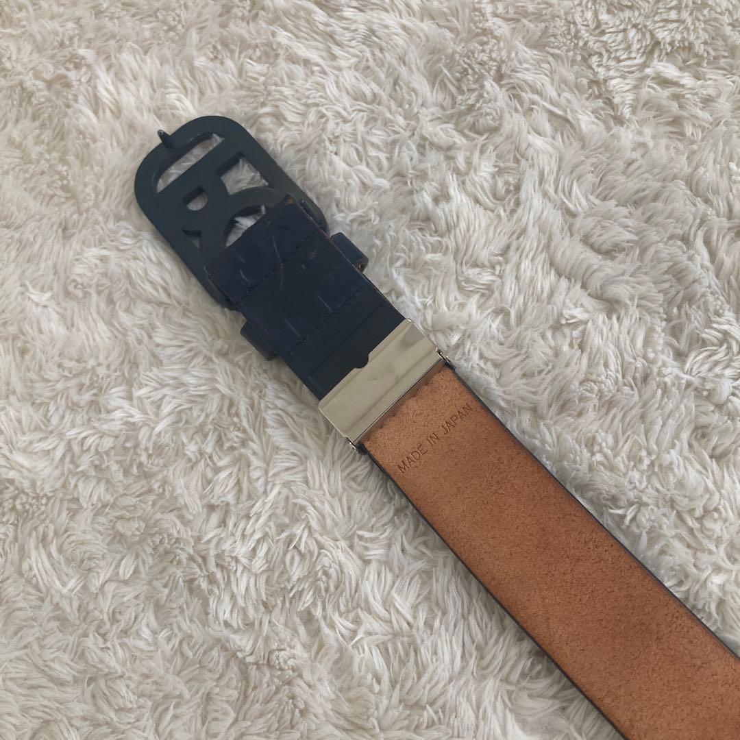 PEARLY GATES パーリーゲイツ　レザーベルト　ネイビー